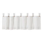 Stitched Burlap White Valance 16x60