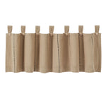 Stitched Burlap Natural Valance 16x60