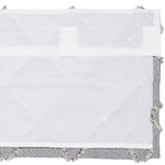 Frayed Lattice Creme & Black Valance 16x60