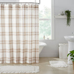 Wheat Plaid Shower Curtain 72x72
