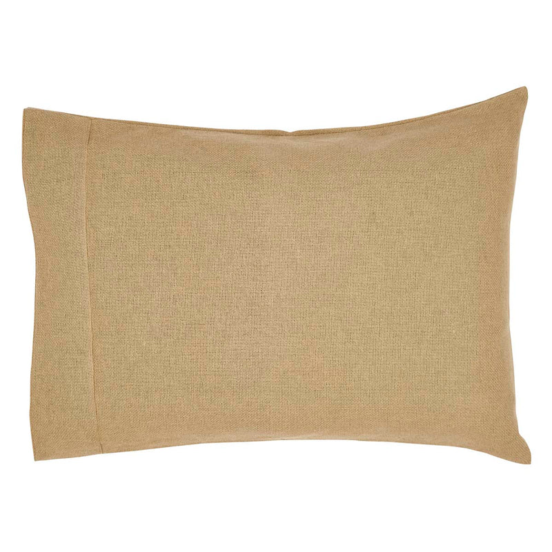 Burlap Natural Standard Pillow Case Set of 2 21x30