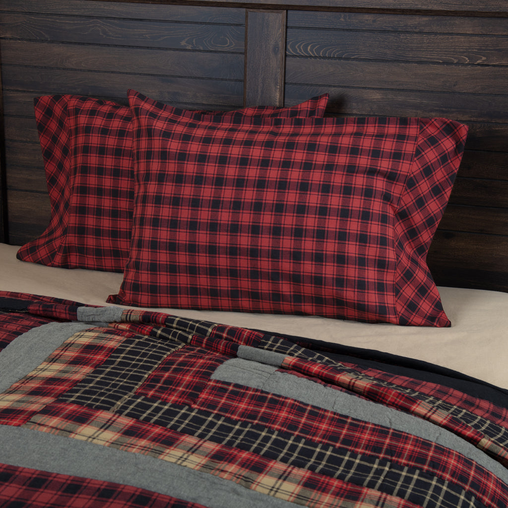 VHC Brands Beckham King Pillow Case Set of 2 21x40