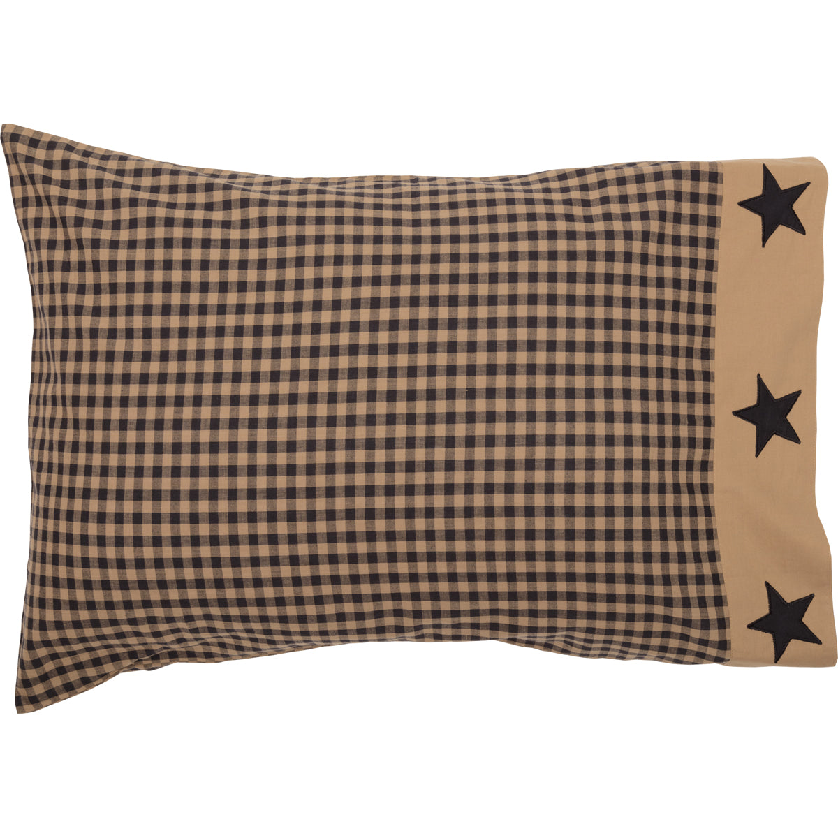 Black Check Star Standard Pillow Case Set of 2 21x30