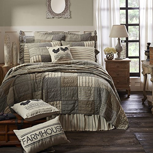 Sawyer Mill Charcoal Luxury King Quilt 120Wx105L