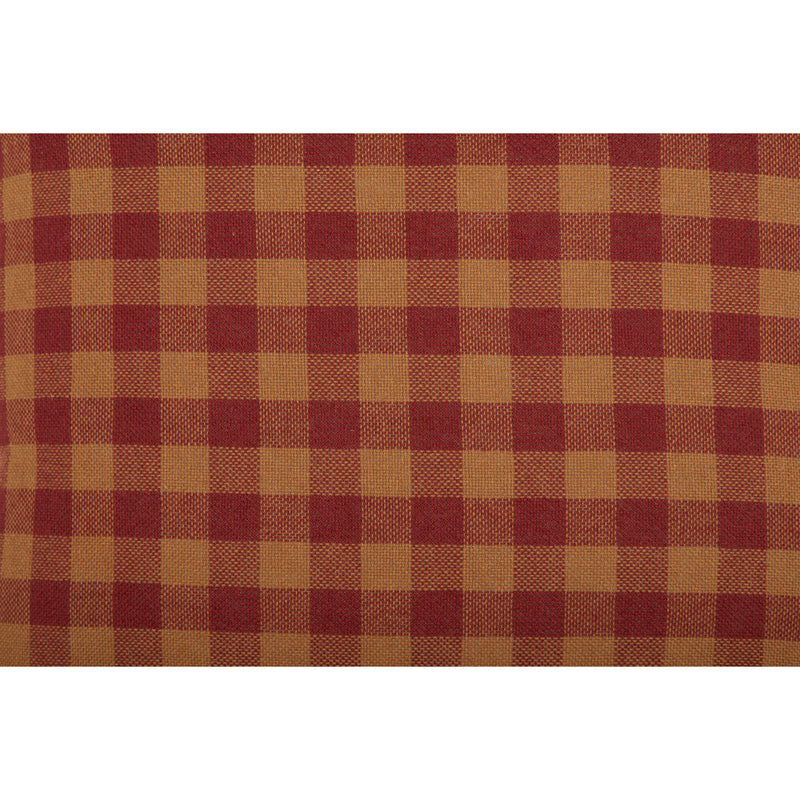 Burgundy Check Standard Pillow Case Set of 2 21x30