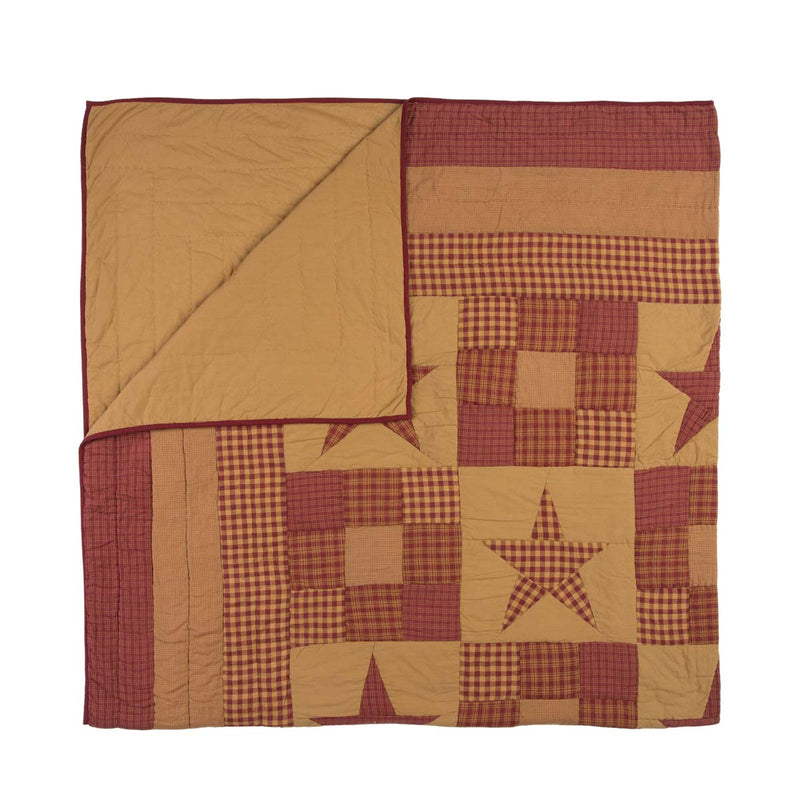 Ninepatch Star California King Quilt 130Wx115L