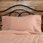 Sawyer Mill Red Ticking Stripe Standard Pillow Case Set of 2 21x30