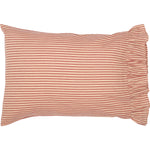 Sawyer Mill Red Ticking Stripe Standard Pillow Case Set of 2 21x30