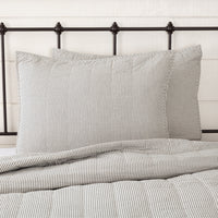 Hatteras Seersucker Blue Ticking Stripe Standard Sham 21x27