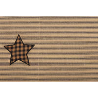 Farmhouse Star King Pillow Case w/Applique Star Set of 2 21x40