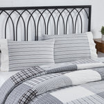 Sawyer Mill Black Ruffled Ticking Stripe Standard Pillow Case Set of 2 21x26+4