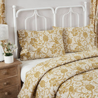 Dorset Gold Floral Quilted Collection