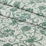 Dorset Green Floral King Quilt 105Wx95L