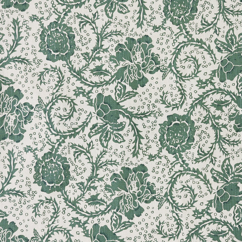 Dorset Green Floral Twin Bed Skirt 39x76x16