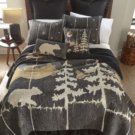 Donna Sharp Moonlit Bear Rustic Lodge Quilted Collection
