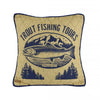 Donna Sharp Lakehouse Rustic Lodge Quilted Collection Trout Pillow
