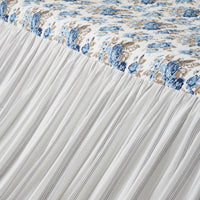 Annie Blue Floral Ruffled Queen Coverlet 80x60+27 **BACKORDERED UNTIL DECEMBER 2024**