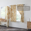 Dorset Gold Floral Short Panel Set of 2 63x36