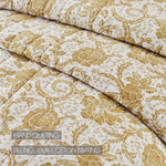 Dorset Gold Floral Luxury King Quilt 120WX105L