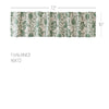 Dorset Green Floral Valance 16x72