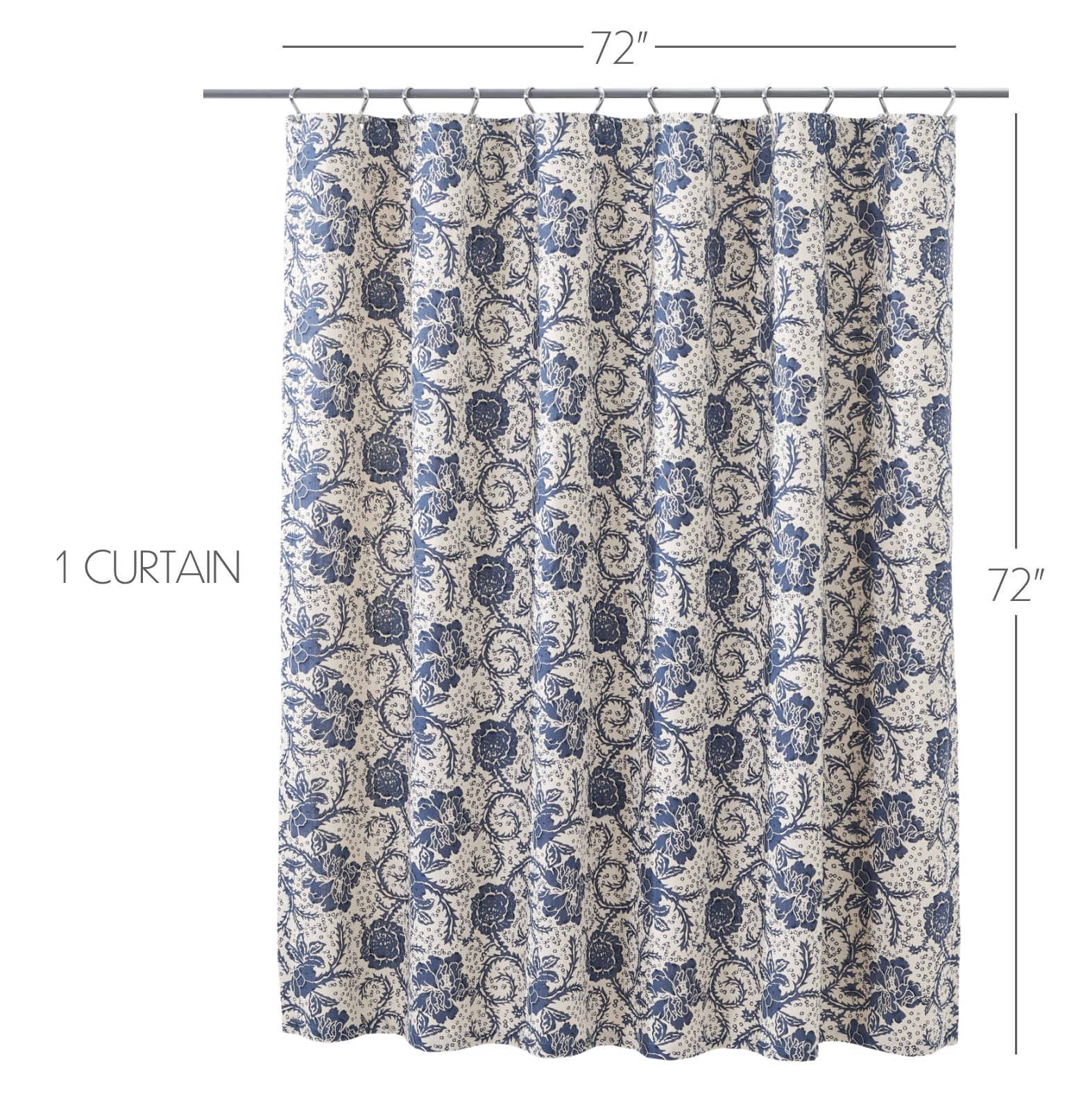Beth's Country Primitive Home Decor Dorset Shower Curtain - Thumbnail 3