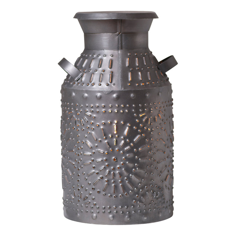 Milk Can Accent Light in Antique Tin