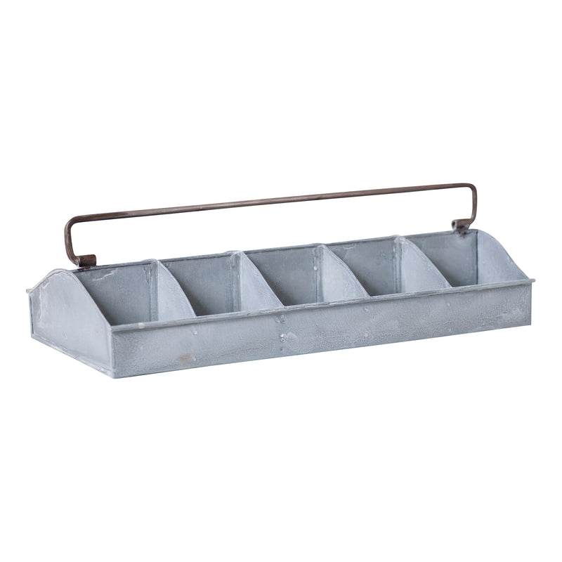 Chicken Feeder Carrier in Weathered Zinc