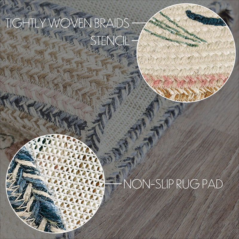 Kaila Happy Spring Jute Half Circle w/ Pad 19.5x36