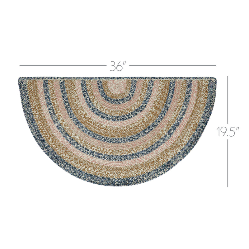 Kaila Jute Half Circle w/ Pad 19.5x36