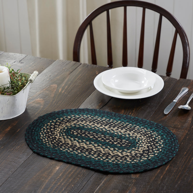 Pine Grove Jute Oval Placemat 12x18