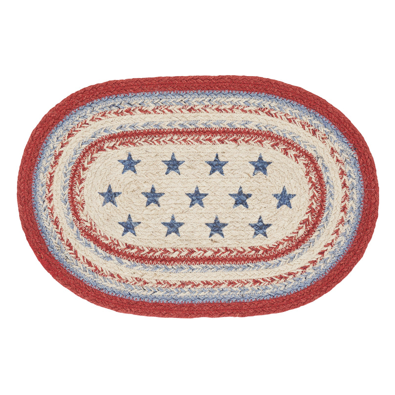 Celebration Jute Oval Placemat 10x15
