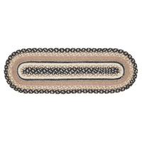 Sawyer Mill Charcoal Creme Jute Oval Runner 8x24