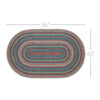 Multi Jute Rug Oval w/ Pad 60x96