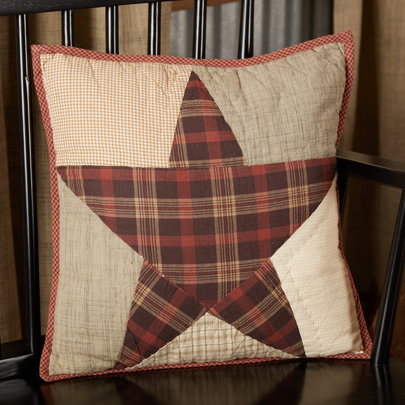 Abilene Star Quilted Pillow 16x16