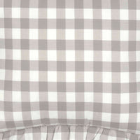 Annie Buffalo Grey Check Ruffled Fabric Pillow 18x18