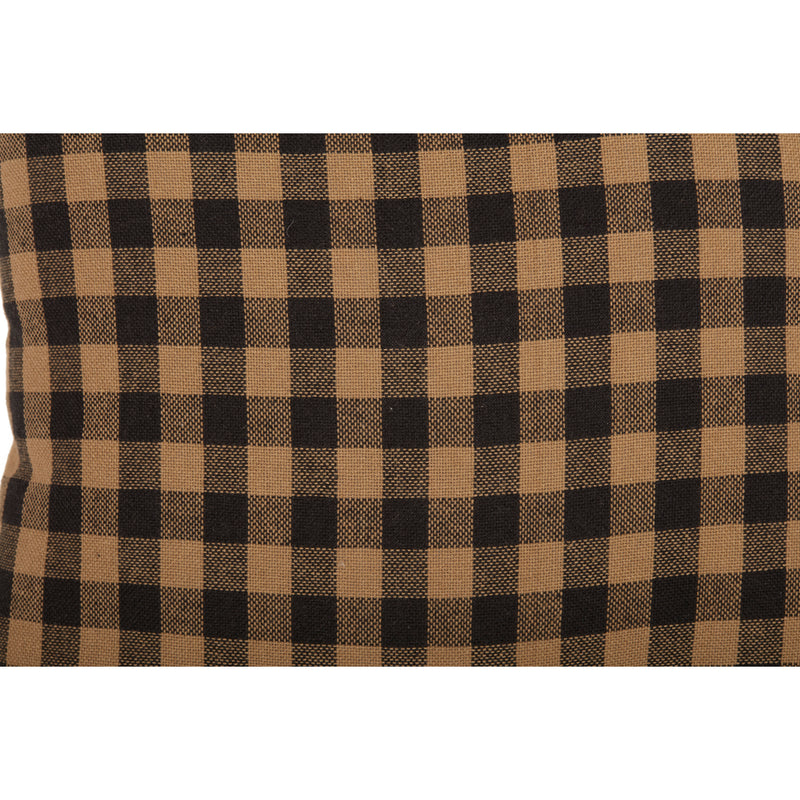 Black Check Fabric Pillow 12x12