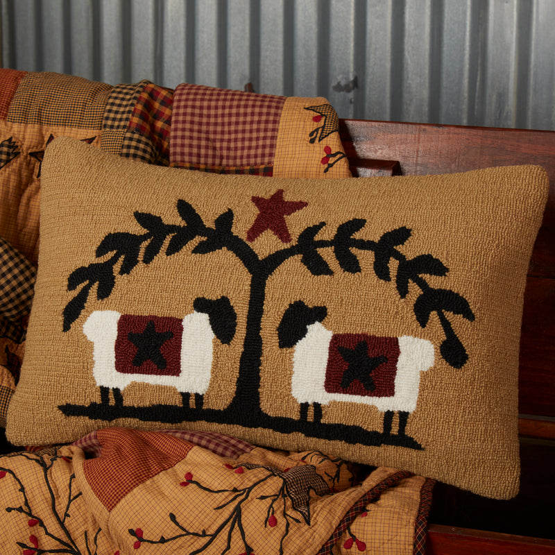 Primitive Throw Pillow 14x22 Autumn Greetings Heritage Farms VHC Brands