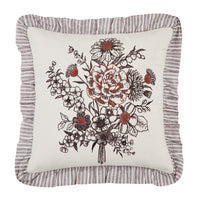 Florette Floral Bouquet Ruffled Pillow 18x18