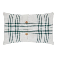 Pine Grove Plaid Embroidered Trees Pillow 14x22