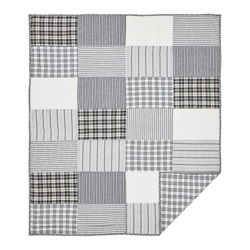 Sawyer Mill Black Block Throw 60x50