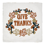 Wheat Plaid Give Thanks Pillow Cover 18x18
