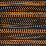 Black & Tan Jute Rug/Runner Rect w/ Pad 24x78
