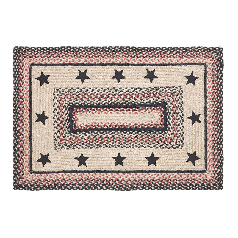 Colonial Star Jute Rug Rect w/ Pad 24x36