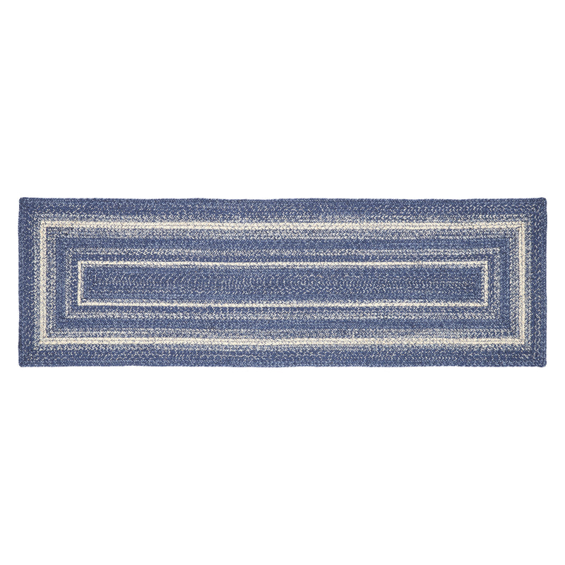 Great Falls Blue Jute Rug/Runner Rect w/ Pad 24x78