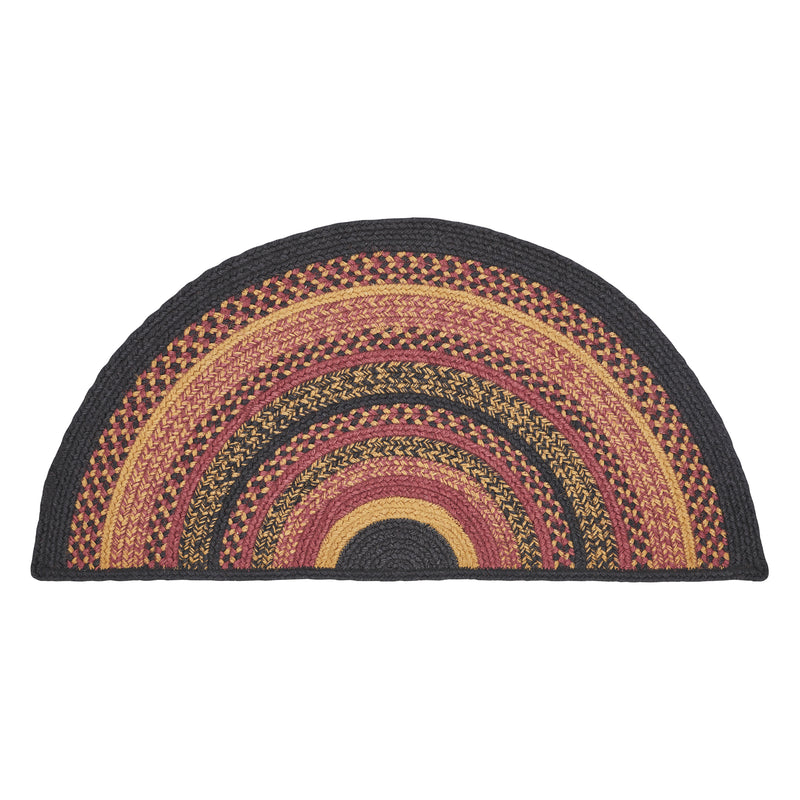Heritage Farms Jute Rug Half Circle w/ Pad 16.5x33