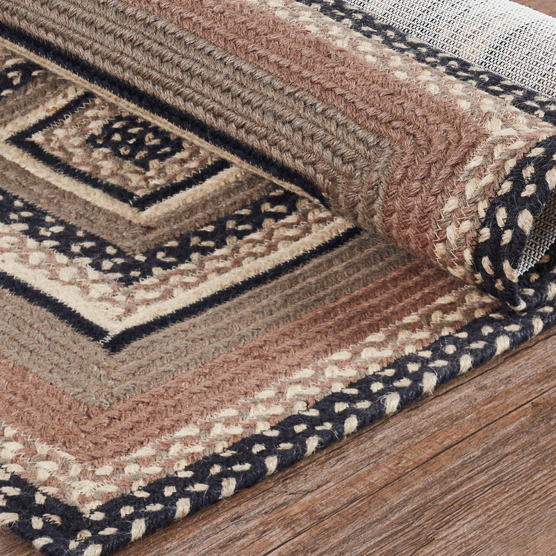 Sawyer Mill Charcoal Creme Jute Rug Rect w/ Pad 24x36