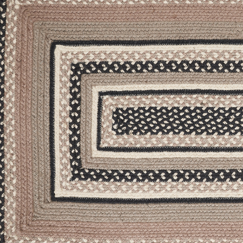 Sawyer Mill Charcoal Creme Jute Rug/Runner Rect w/ Pad 24x78