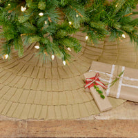 Festive Natural Burlap Tree Skirt 48"