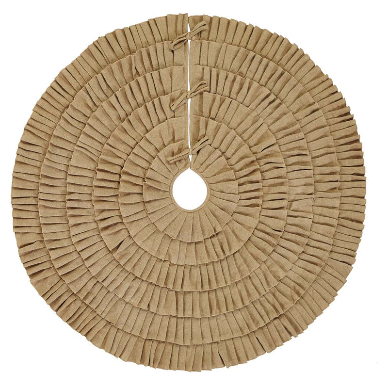 Festive Natural Burlap Tree Skirt 48"