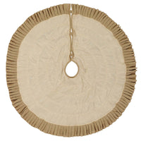 Festive Natural Burlap Tree Skirt 48"